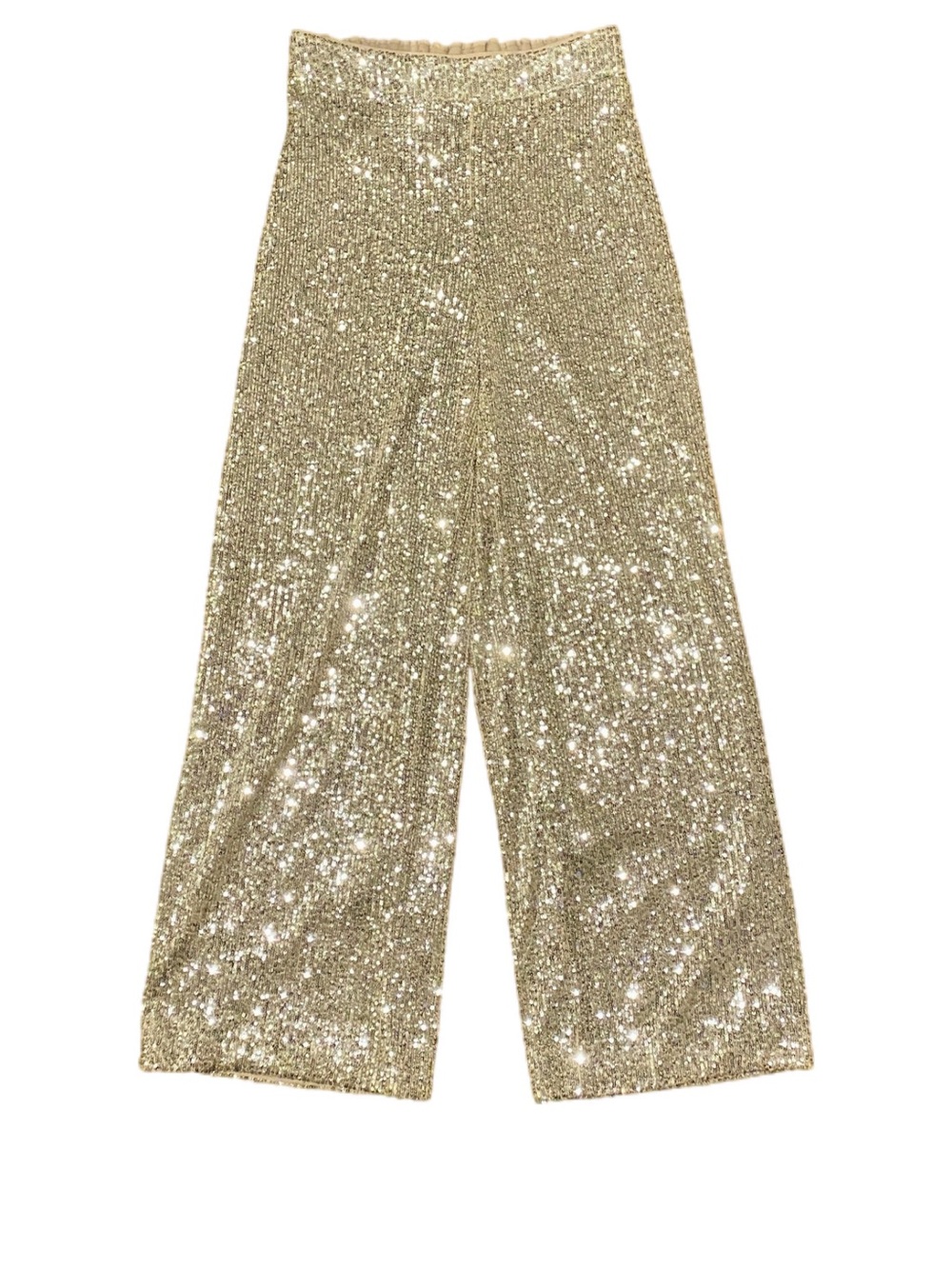 Banana Republic Gold Sequin Wide-Leg Pants